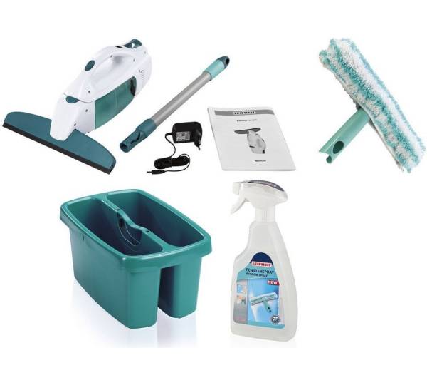 Leifheit Dry&Clean Cordless Window Vacuum Cleaner (3.7V Li-Ion)