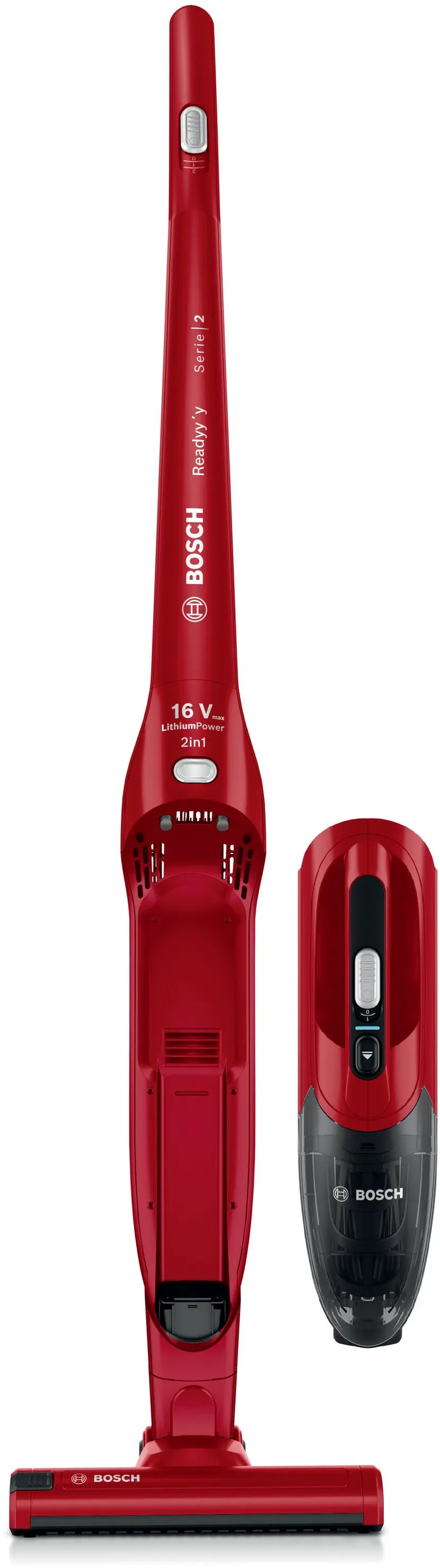 Bosch Readyy'y Serie 2 16Vmax 2-in-1 Cordless Stick Vacuum, Red