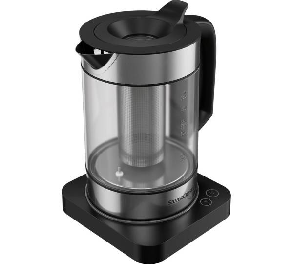 SilverCrest Smart Home Wi-Fi Glass Kettle with Tea Infuser, 1.7L
