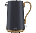 SilverCrest Electric Kettle 1.7L 3100W, Black with Wood-Effect Details