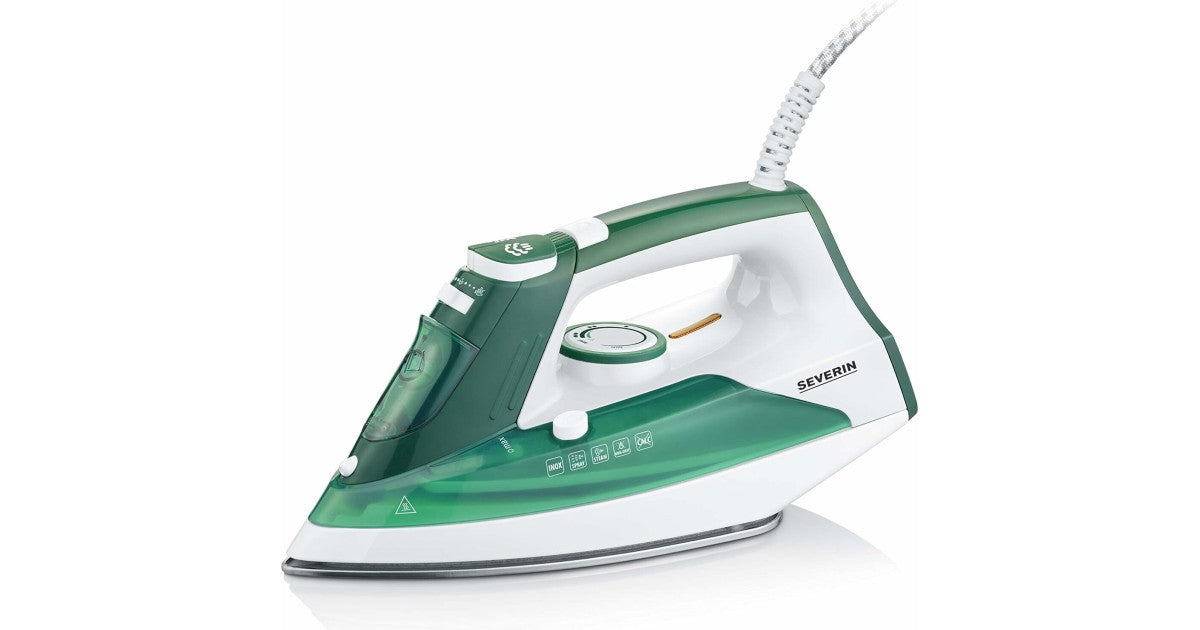 Severin BA 3261 Steam Iron 2400W, White and Green