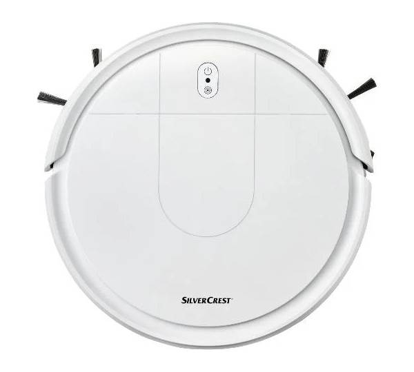 SilverCrest SSRS A1 Robot Vacuum Cleaner with Remote Control, White