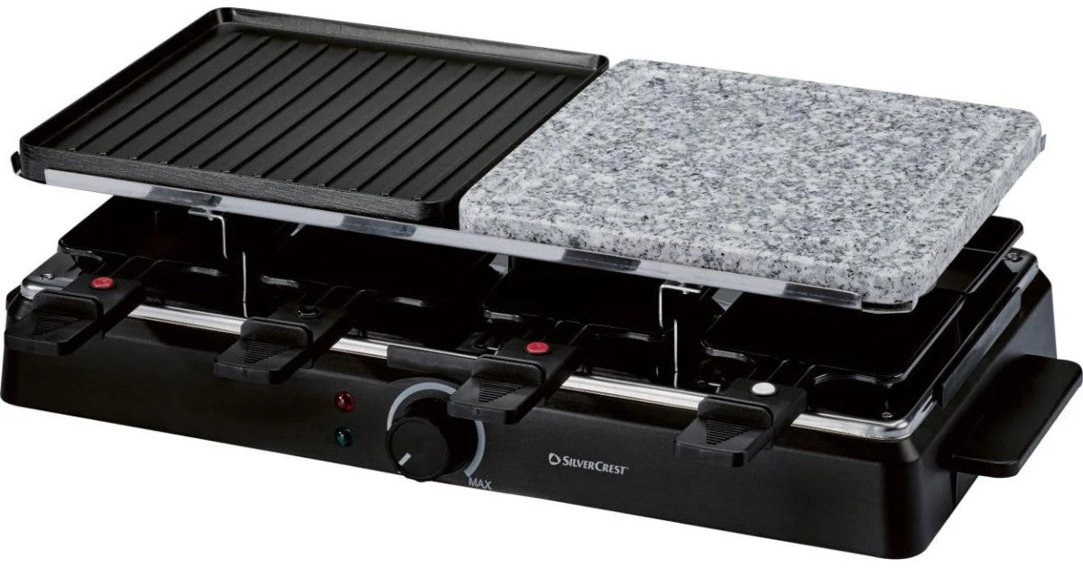SilverCrest Raclette Grill SRGS 1400 with Hot Stone and Grill Plate 1400W