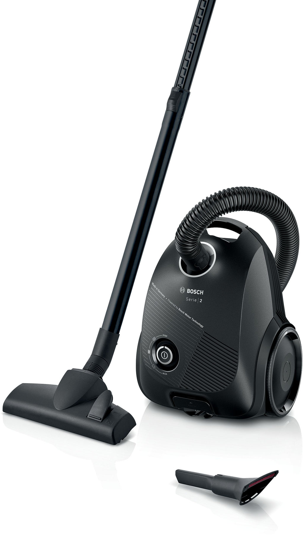 Bosch Serie 2 Bagged Vacuum Cleaner, Compact and Lightweight - Black