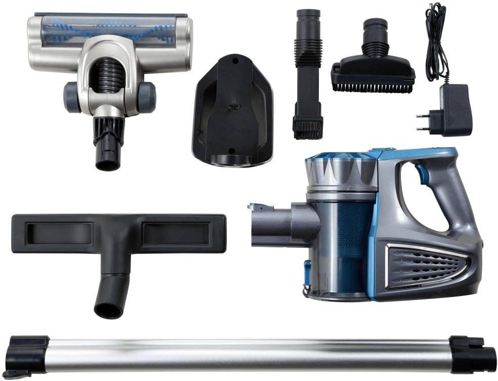 Bestron AVC850A Cordless Hand-held and Stick Vacuum Cleaner, Blue/Grey