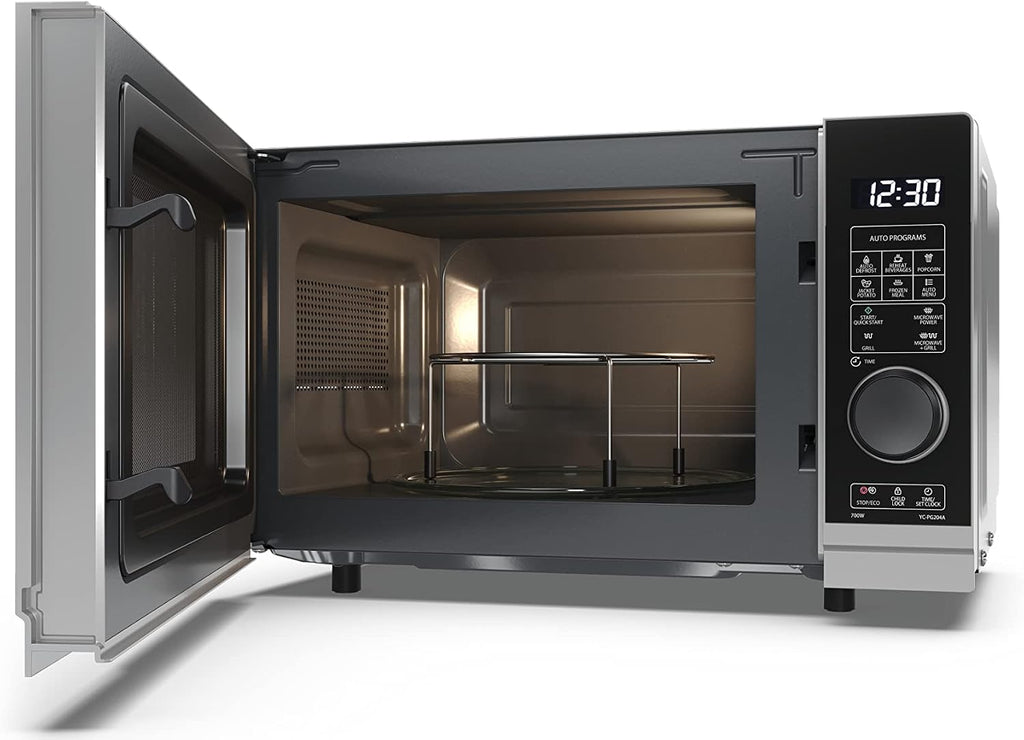 Sharp YC-PG204AE-S Microwave with Grill 20L, Silver