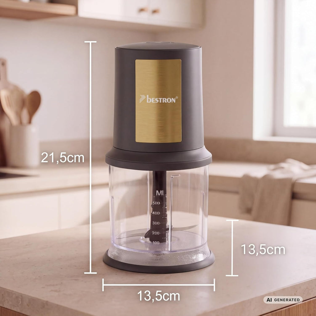 Bestron AKC200GP Golden Platin Electric Food Chopper 500ml 400W