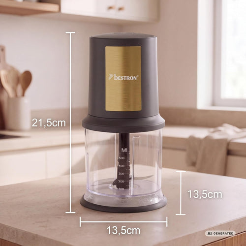 Bestron AKC200GP Golden Platin Electric Food Chopper 500ml 400W