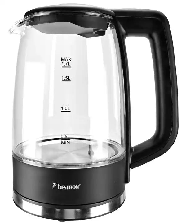 Bestron AWK51G Multi-Temp Glass Jug Kettle 1.7L with LED