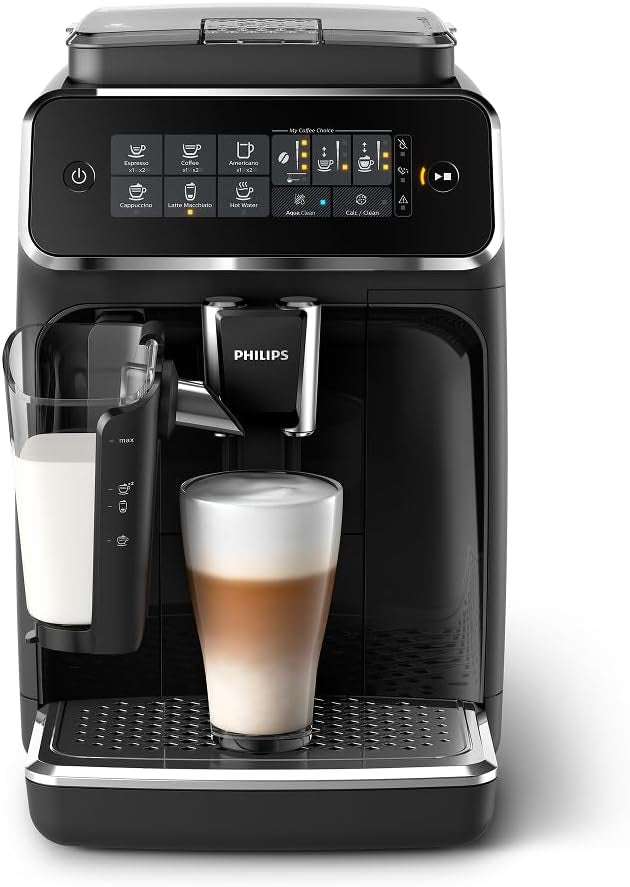 Philips 2200 Series EP2220 Fully Automatic Espresso Coffee Machine with LatteGo – 15 Bar, Ceramic Grinder