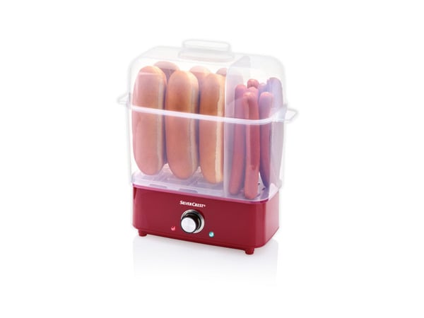 SilverCrest 2-in-1 Hot Dog Maker & Egg Cooker 450W, Red