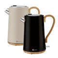 Switch On Electric Kettle 1.7L 3100W, Beige with Wood-Effect Details