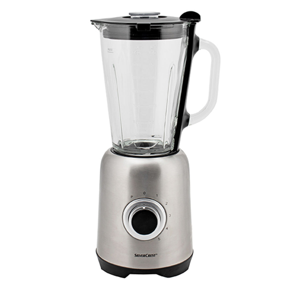 SilverCrest SSTME 600 B1 Glass Jug Blender 600W 1.75L, Stainless Steel