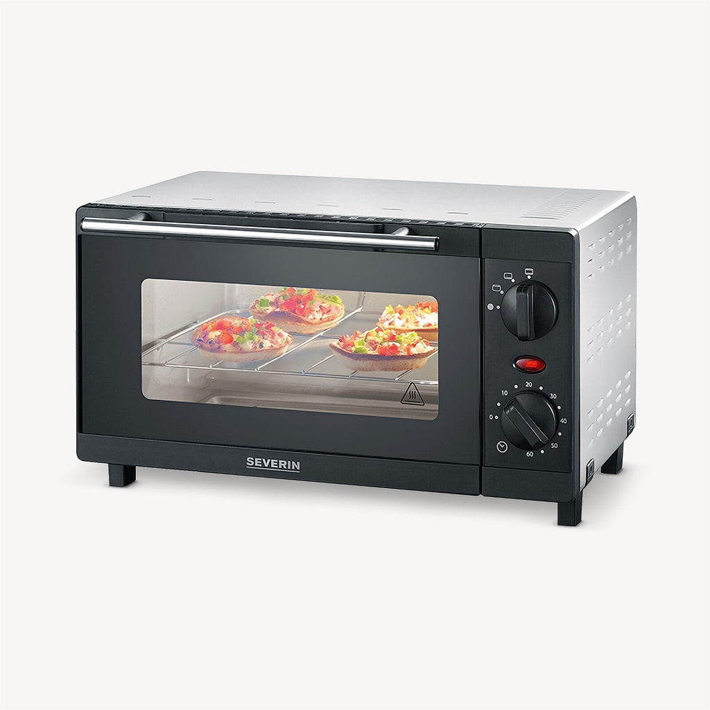 Severin TO 2052 Mini Toaster Oven 9L 800W, Black/Silver
