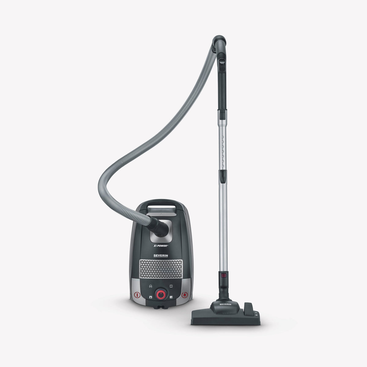 Severin S'Power Home & Car BC 7052 Bagged Vacuum Cleaner 850W, Black/Grey