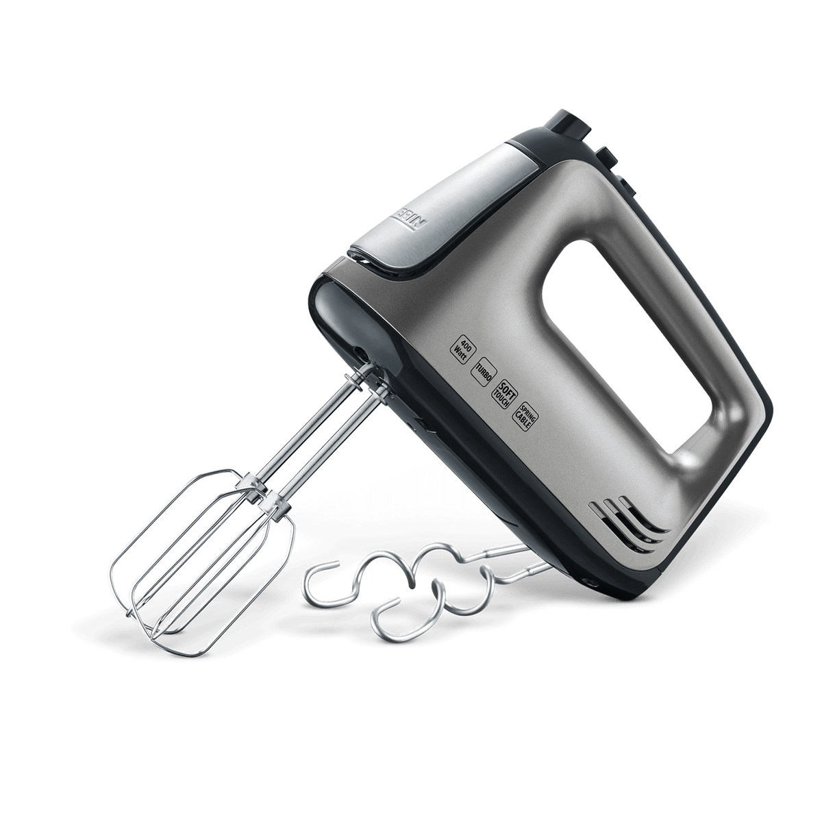 Severin HM 3832 Hand Mixer 400W, Metallic Grey/Black
