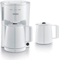 Severin Filter Coffee Maker with 2 Thermal Jugs, 1000W - White