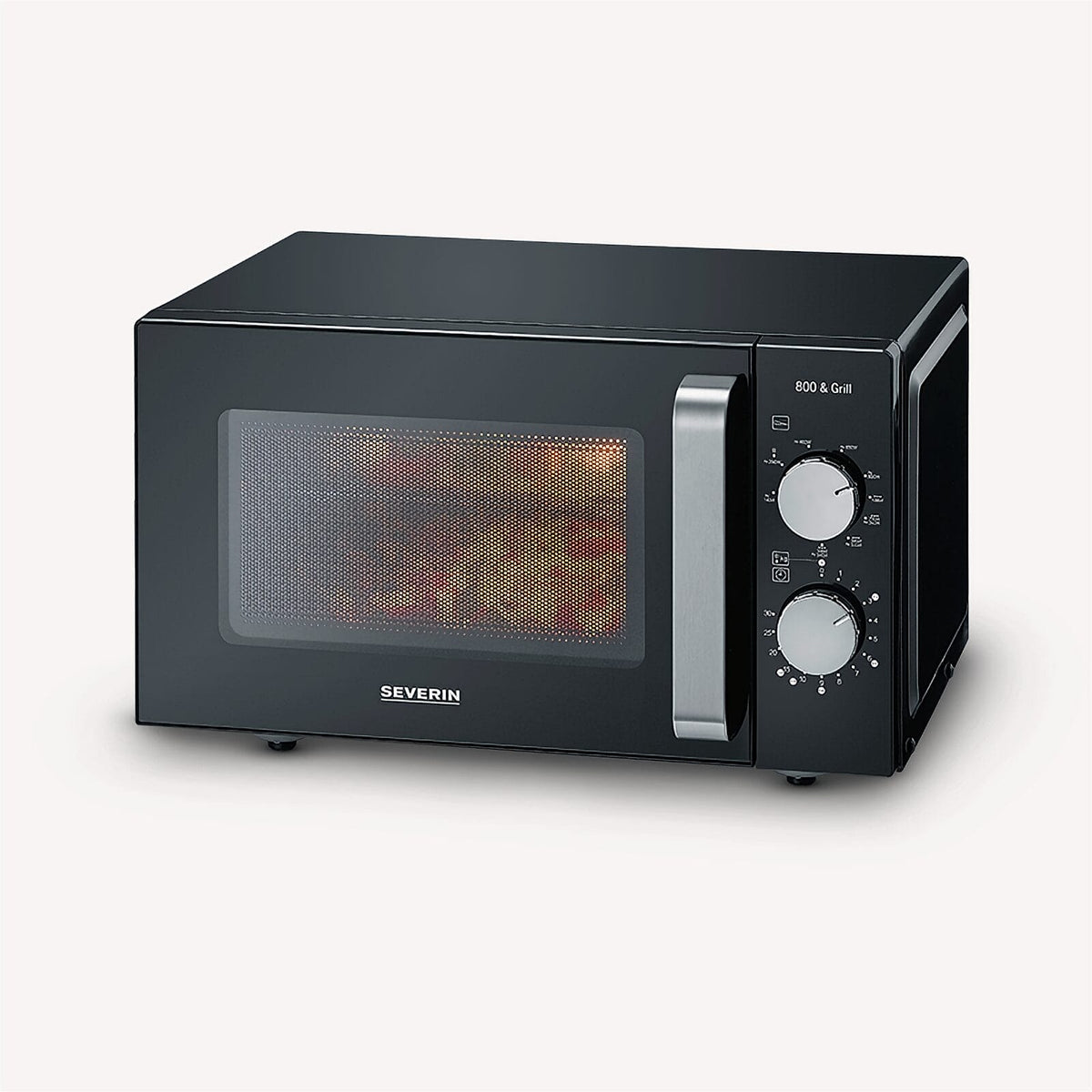 Severin MW 7762 Microwave with Grill and Glass Base 20L, Black