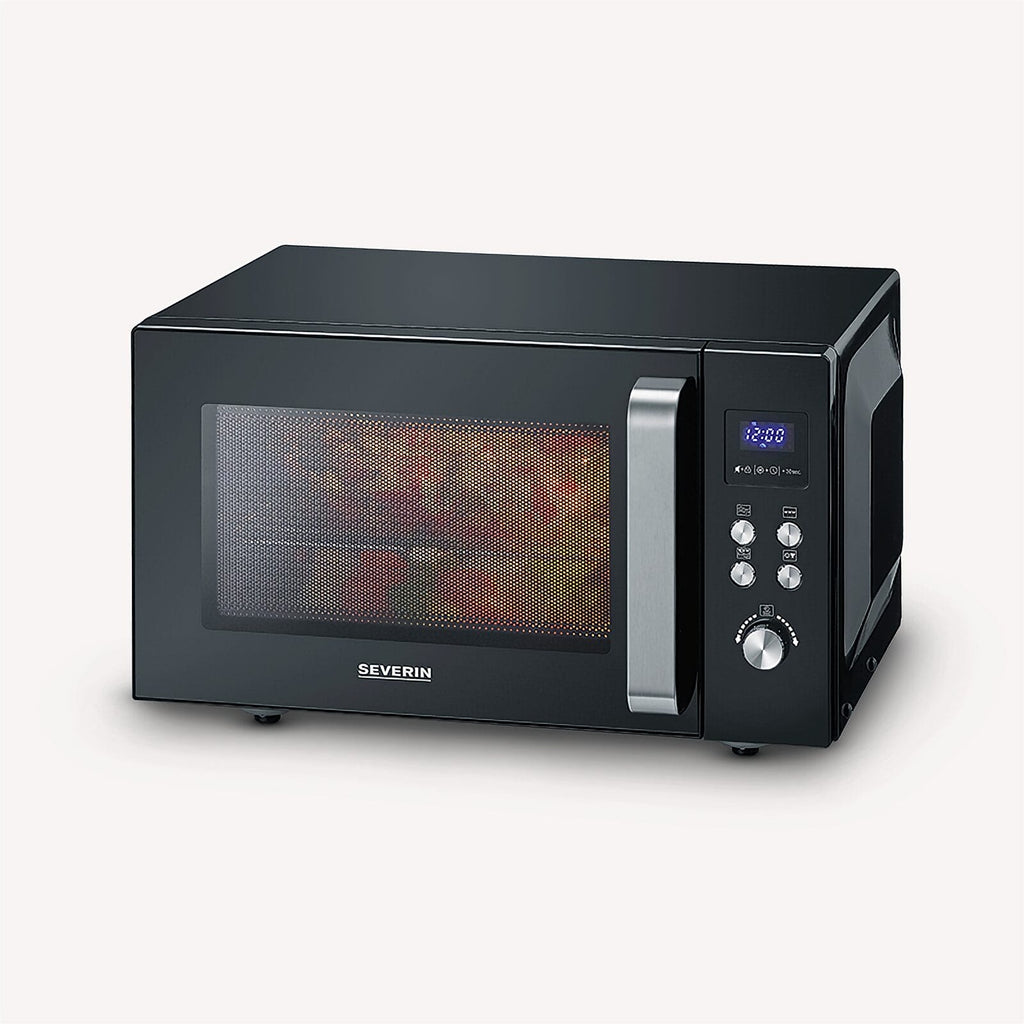 Severin MW 7763 2-in-1 Microwave with Grill and Glass Base 25L, Black