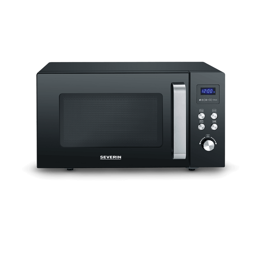 Severin MW 7763 2-in-1 Microwave with Grill and Glass Base 25L, Black