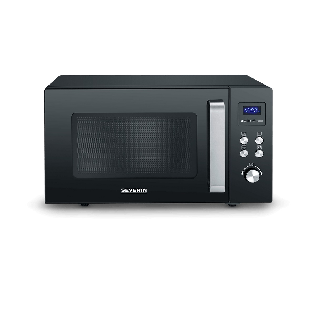Severin MW 7763 2-in-1 Microwave with Grill and Glass Base 25L, Black