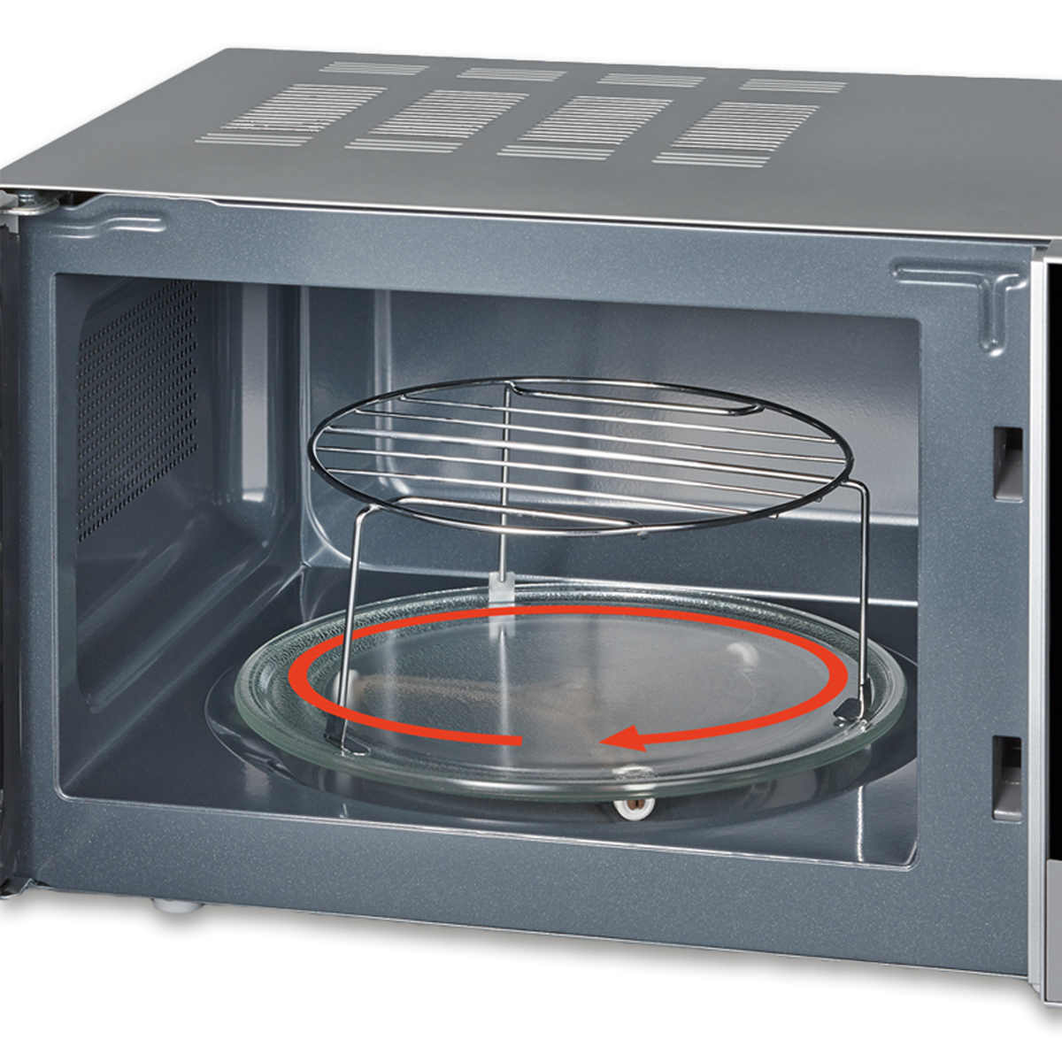 Severin MW 7771 2-in-1 Microwave with Grill 20L, Black/Silver