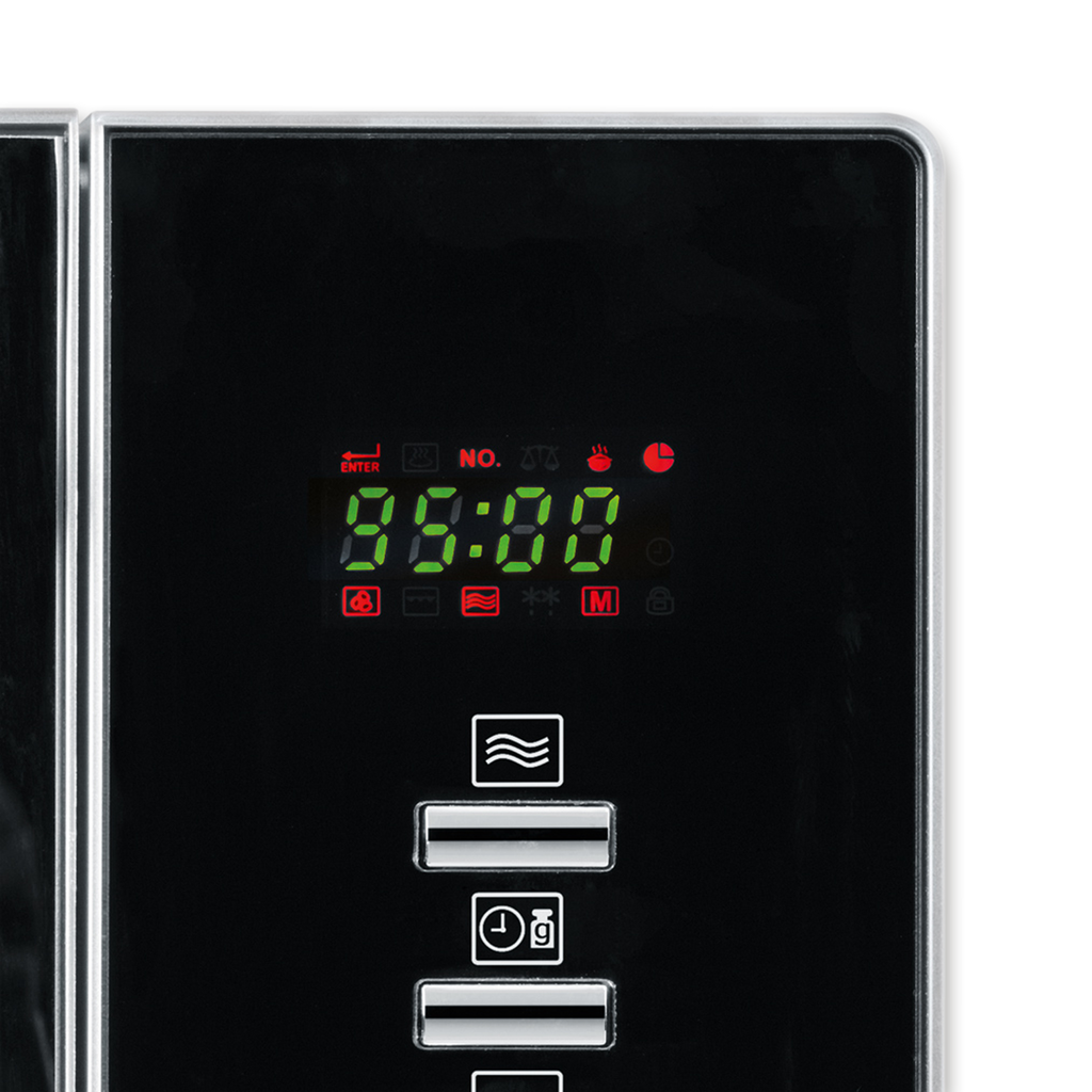 Severin MW 7773 3-in-1 Microwave with Grill and Hot Air 20L, Black/Silver