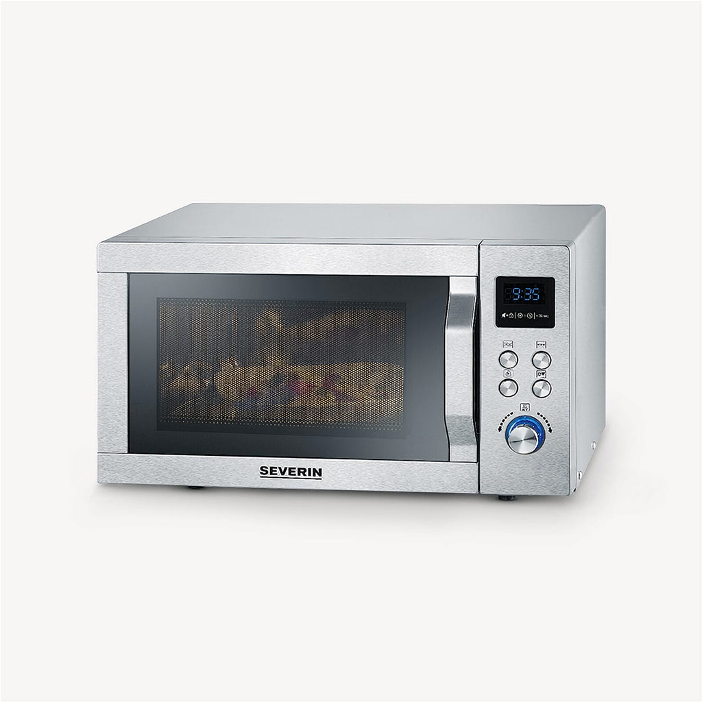 Severin MW 7774 Microwave with Grill and Hot Air 25L, Stainless Steel