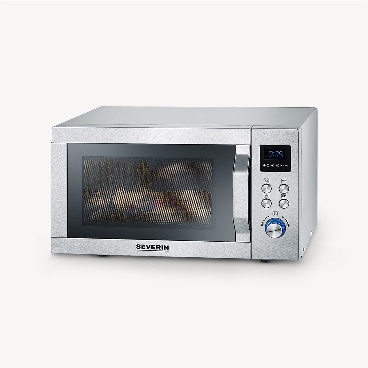 Severin MW 7774 Microwave with Grill and Hot Air 25L, Stainless Steel