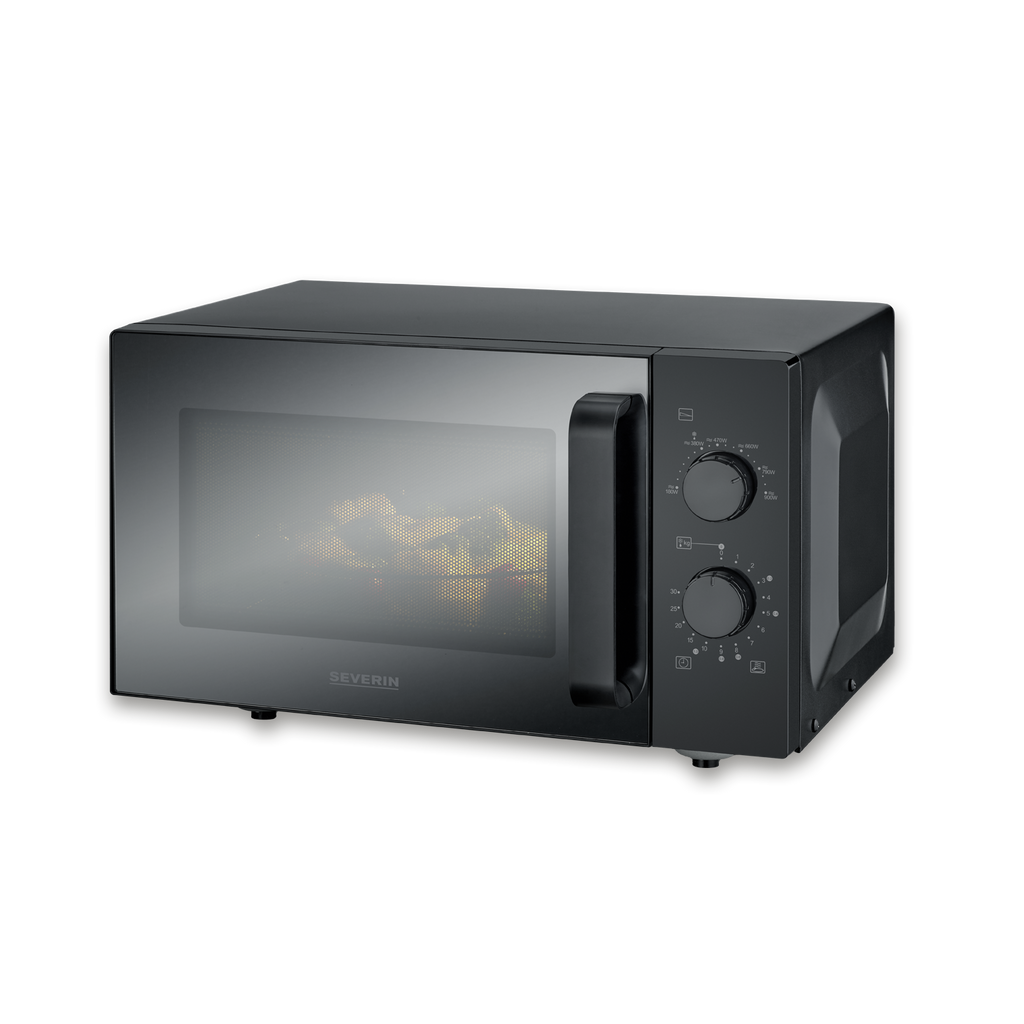 Severin MW 7782 Solo Microwave with Glass Base 25L, Black