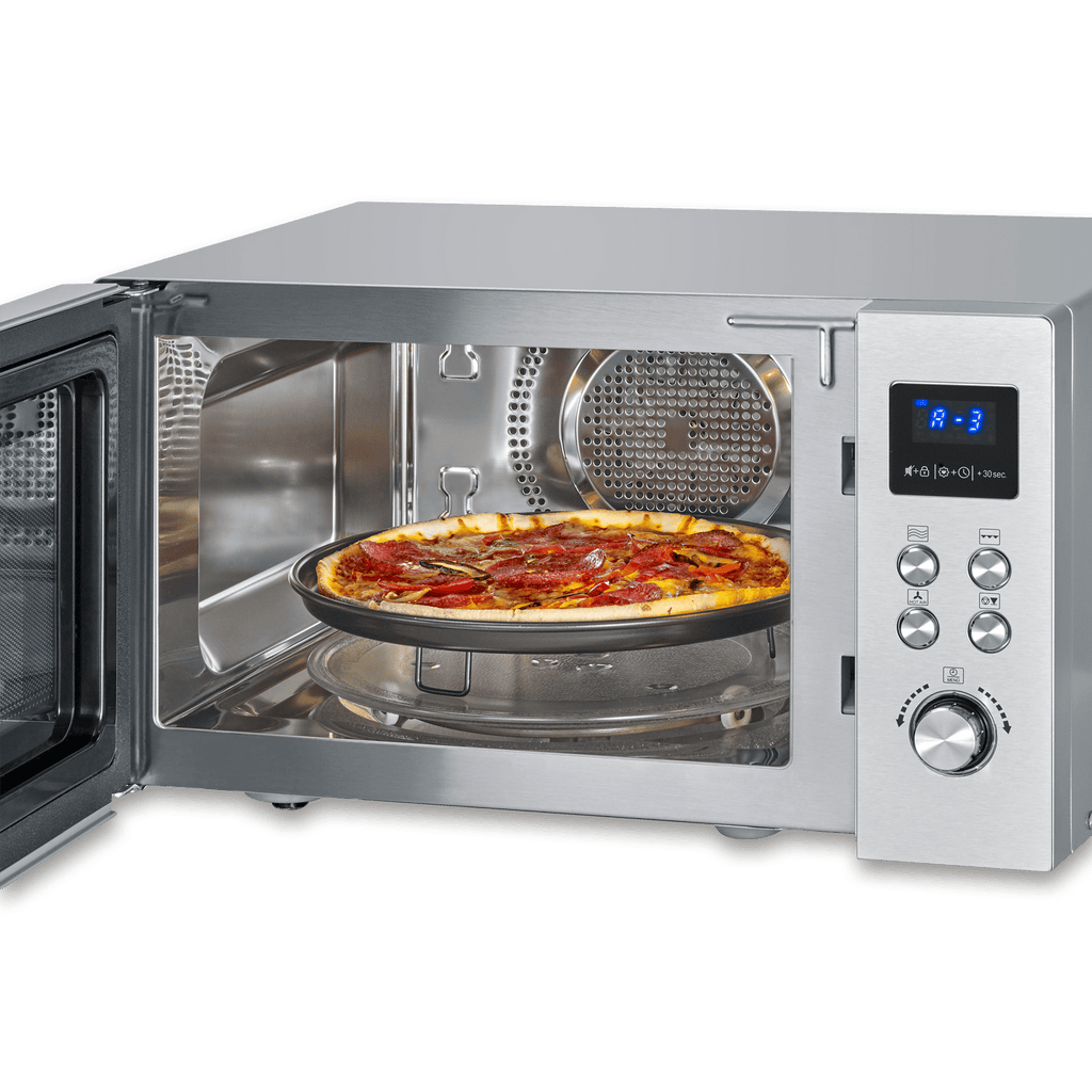 Severin MW 7918 CrispyWave 4-in-1 Microwave with Air Fryer 25L, Stainless Steel