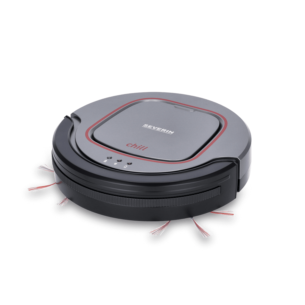 Severin Chill RB 7025 Robot Vacuum Cleaner, Platinum Grey/Red
