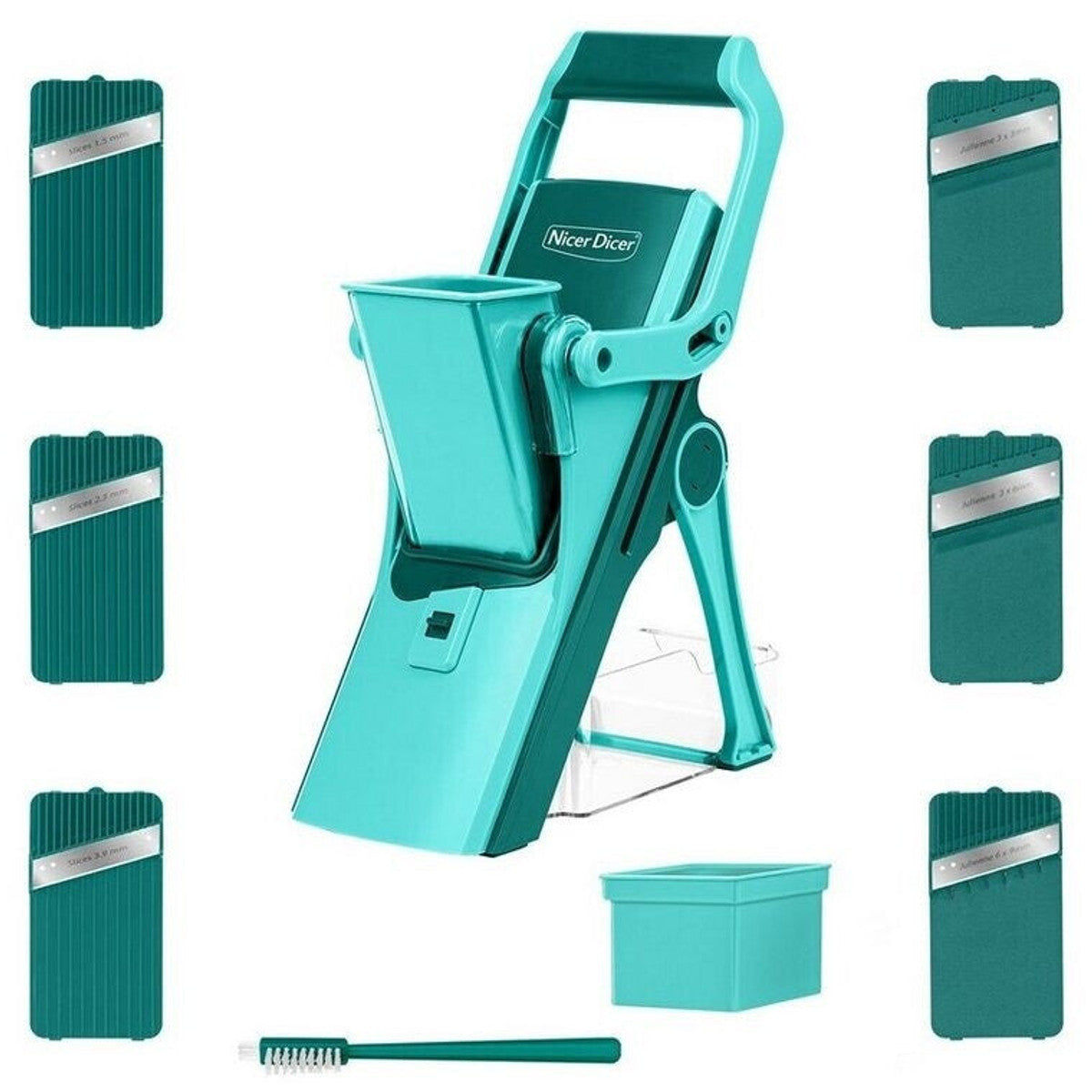 Genius Nicer Dicer Mando Vegetable Slicer, 12 Pieces