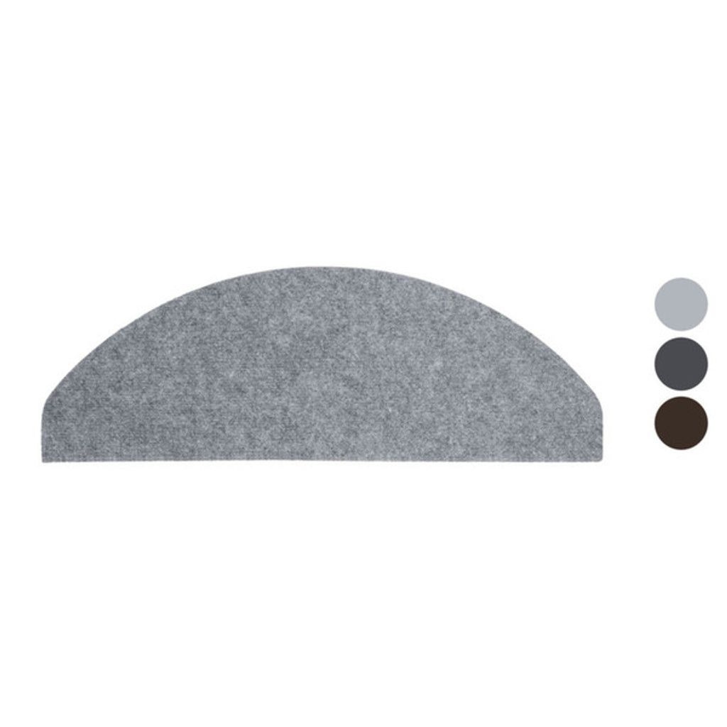 Livarno Home Basic Stair Mat Set, 15 Pieces, Grey, 26 x 65 cm