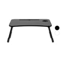 Livarno Home Foldable Laptop Table with Cup Holder and Drawer, Black