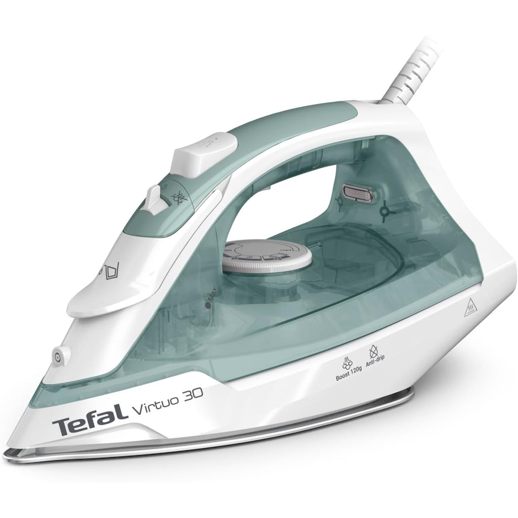 Tefal Virtuo 30 Steam Iron 2000W with Ceramic Soleplate, Eucalyptus
