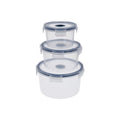 SilverCrest Microwaveable Round Container Set, 3 Pieces