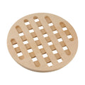 Fackelmann Nature Round Wooden Trivet 18 cm, FSC Beech