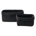 Livarno Home Crochet Storage Basket Set - Black