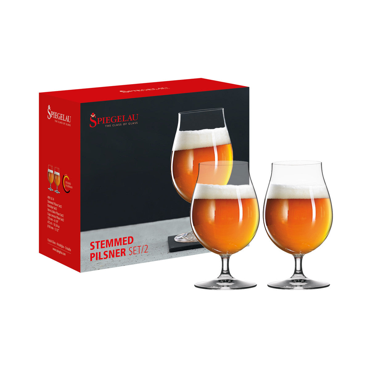 Spiegelau Beer Classics Beer Tulip Glasses, Set of 2