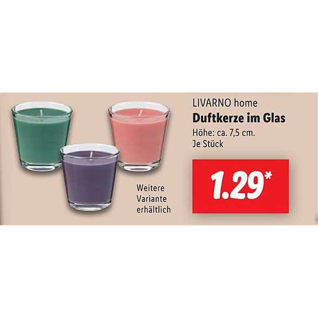 Livarno Home Scented Candle in Glass Jar with Lid (Assorted Scents)