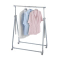 Wenko Folding Garment Rack with Castors, Height Adjustable