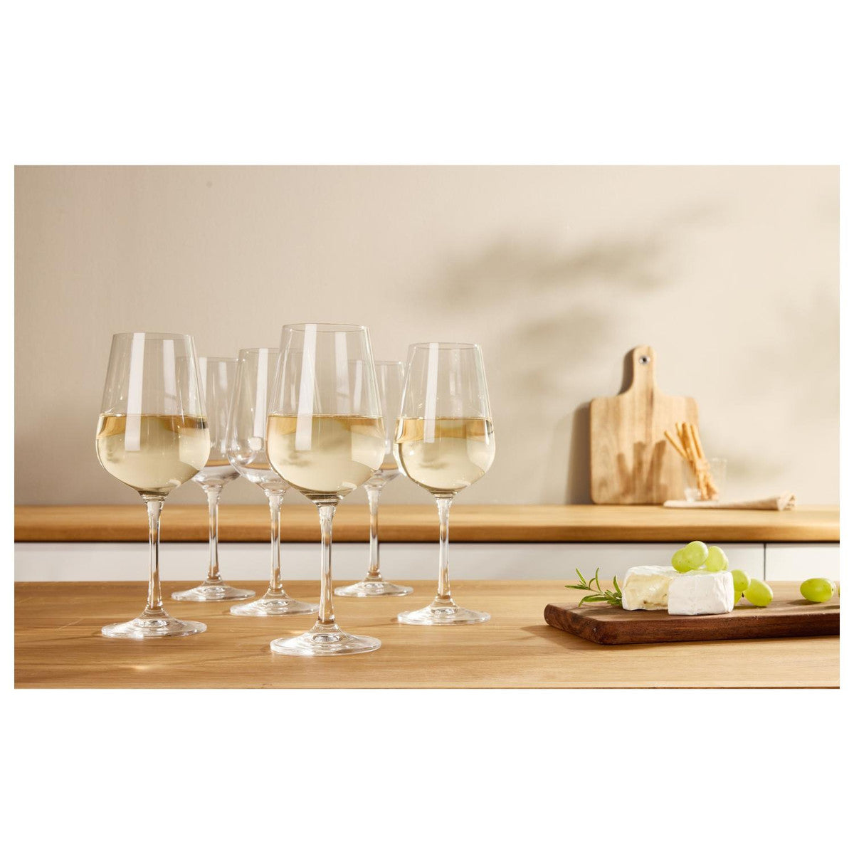 SilverCrest Crystal White Wine Glasses 410 ml, Set of 6