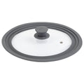 Ernesto Universal Glass Lid with Stepped Silicone Rim, 24-28 cm