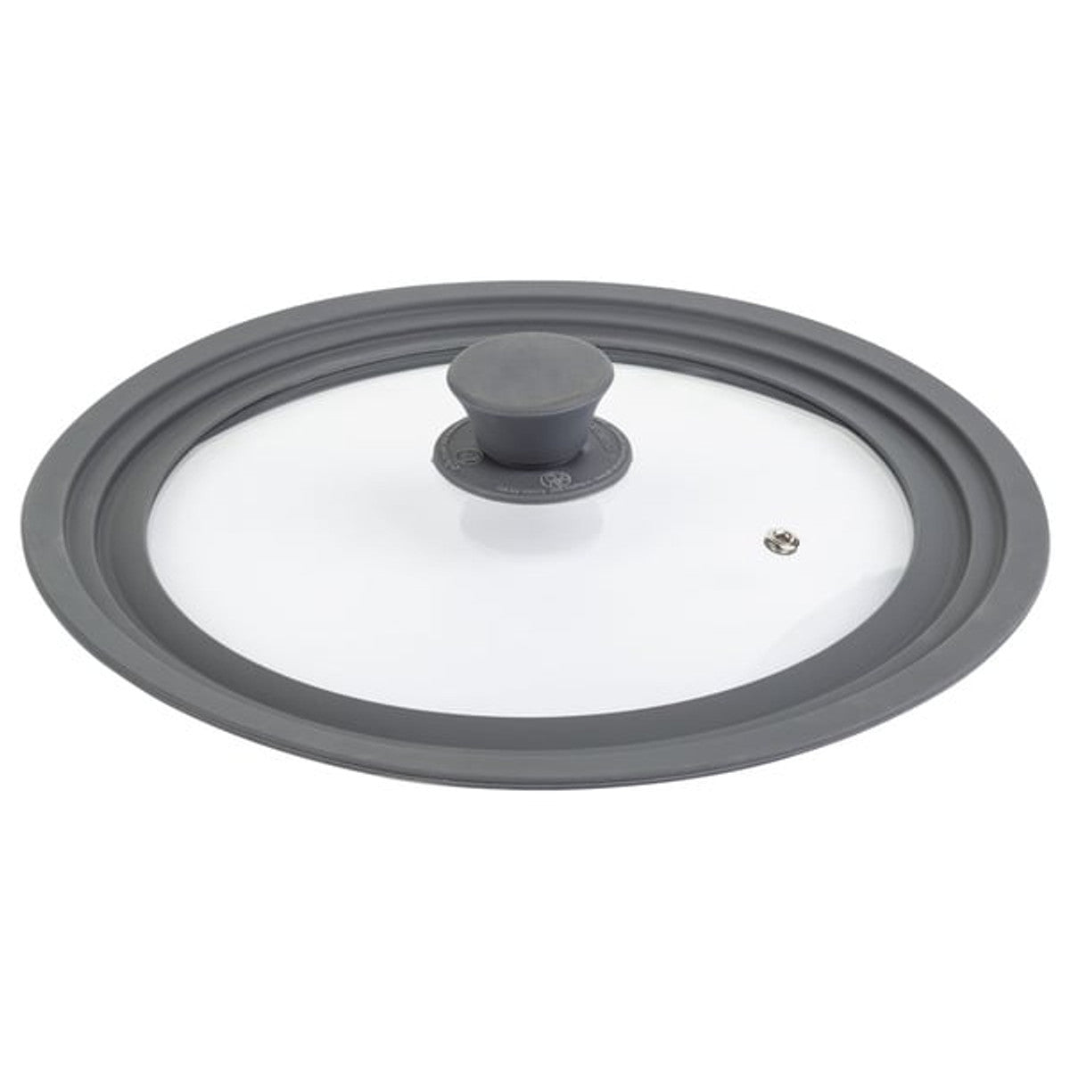 Ernesto Universal Glass Lid with Stepped Silicone Rim, 24-28 cm