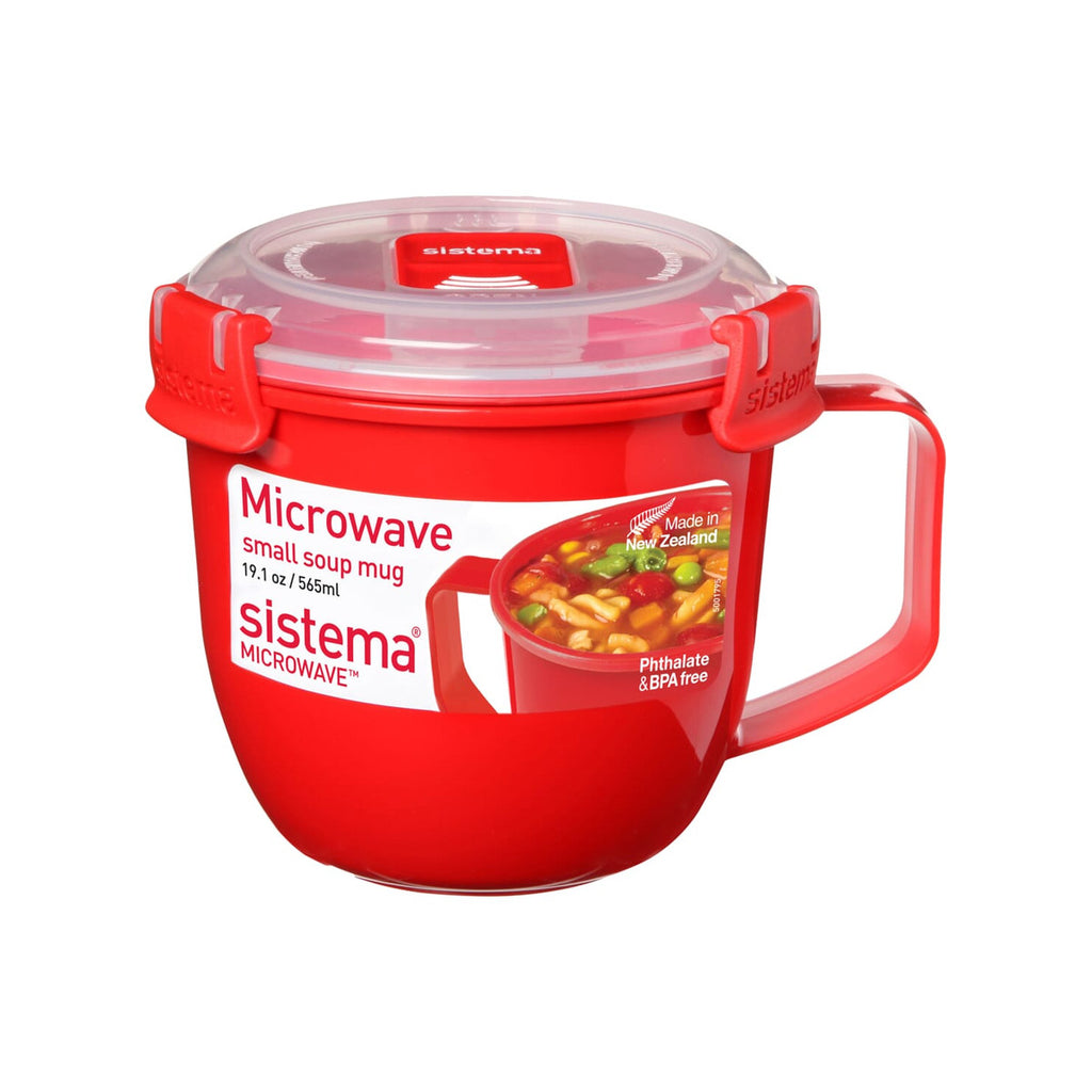 Sistema Microwave Small Soup Mug 565 ml, Red
