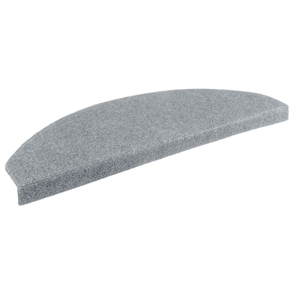 Livarno Home Basic Stair Mat Set, 15 Pieces, Grey, 26 x 65 cm