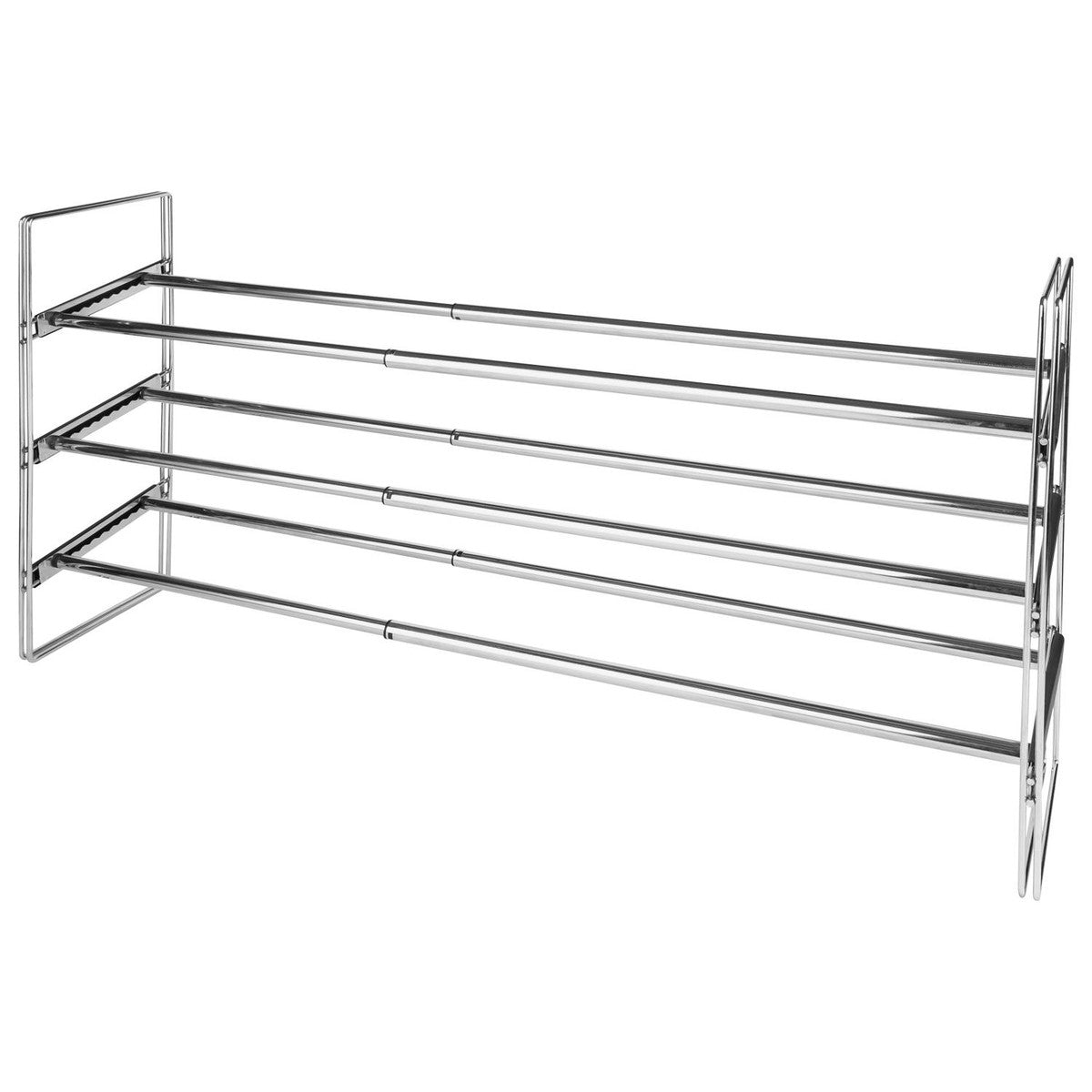 Livarno Extendable Chrome Shoe Rack, 64-118.8 cm