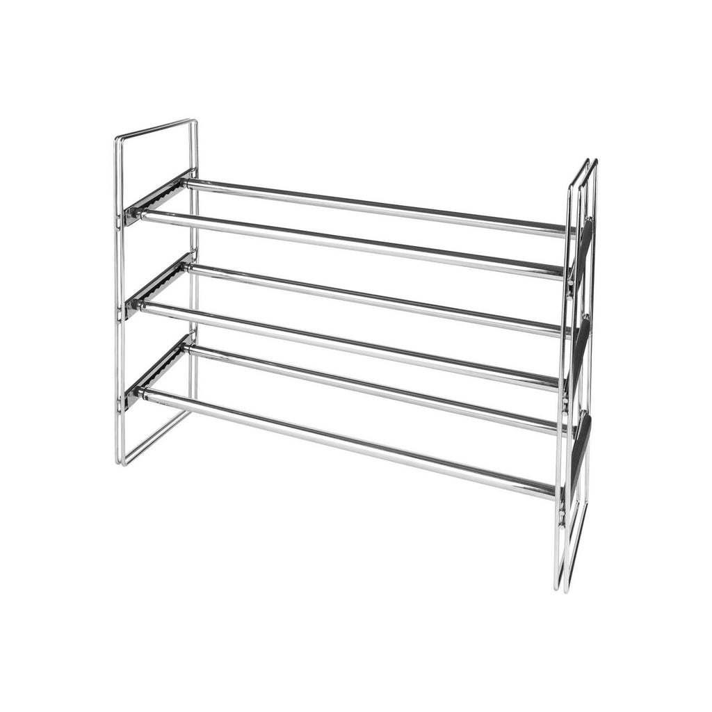 Livarno Extendable Chrome Shoe Rack, 64-118.8 cm