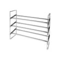 Livarno Extendable Chrome Shoe Rack, 64-118.8 cm